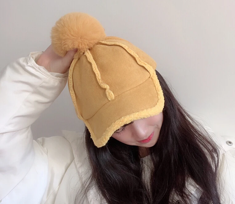 Женская зимняя шапка для женщин Slouchy остроконечные кепки шляпа козырек Теплая