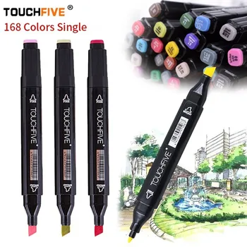 

TOUCHFIVE 168 Color Animation Marker Pen Set Drawing Sketch Pens Art Markers Alcohol Based Art Supplies Single self selection