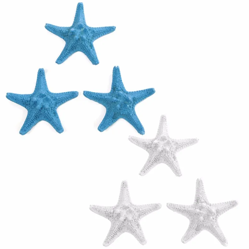 

Overvalue 3Pcs/set Resin Sea Star Sea Fish Tropical Animal Ornaments Beach Ocean For Fish Tank Terrarium Wedding Home Decor