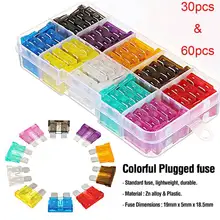 LumiParty 30 stücke/60 stücke Gemischt Mini Klinge Sicherung Zink Legierung Kunststoff Material 5A 10A 15A 20A 25 30A AMP Set für Auto Auto Lkw(China)