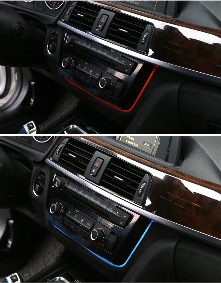  For BMW 3 & 4 Series F30 LCI Radio Trim Led Dashboard Center Console AC Panel Light With 2 Colors B - 32948498318