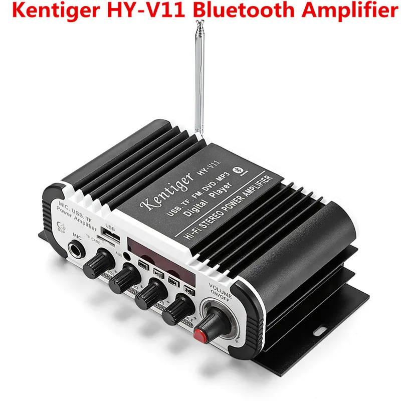 Kentiger HY V11 Bluetooth усилитель 2 канала аудио Поддержка TF USB FM фильтрации и анти большой