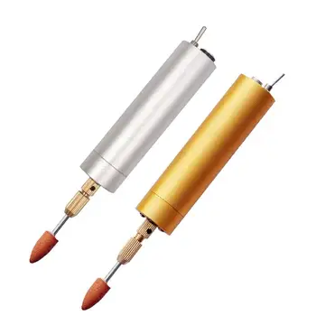 

5V DC Mini Aluminum Shell Electric Mill Motor Hand Drill 10x Twist Bits DIY For Wood PCB