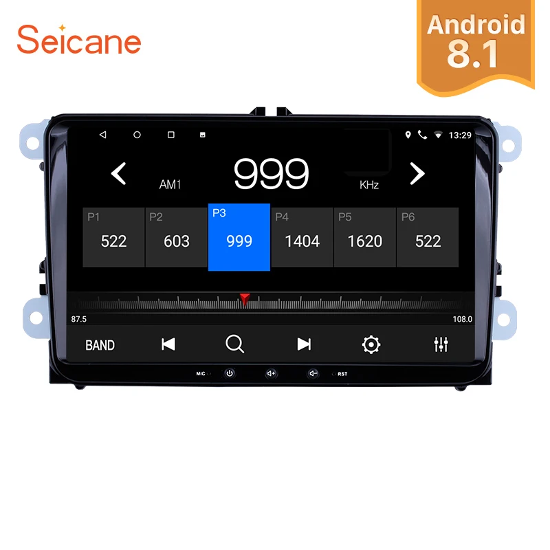 Автомобильное радио Seicane Andriod 8 1 головное устройство GPS навигатор плеер для