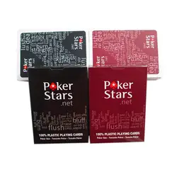 1 компл./лот Texas Hold'em пластик игральные карты игры в покер водостойкий и скучный польский звезда доска черный взрослые