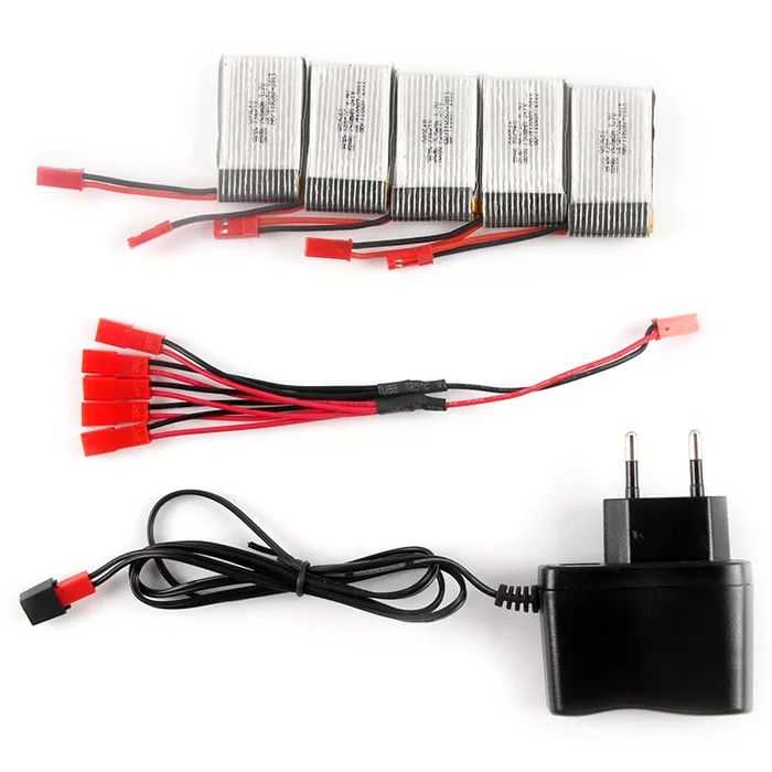 На возраст от 2 до 5 JST разъем кабель + 5x3 7 V 750 mAh LiPo Зарядное устройство для MJX X400/X800