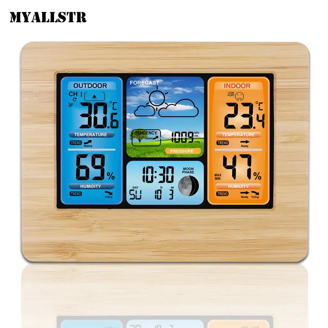 

15 Weather seconds RH Clock Calendar Multifunction lit Clock Alarm Perpetual Wifi for 1 Forecast Weather 460g Electronic