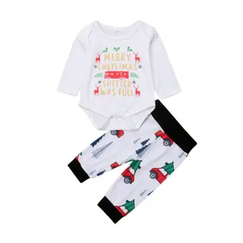 

Merry Christmas Costume romper long sleeve child jumpsuit Car Pants for New Year for Newborn Baby Boy Girl Clothes Kid Clothing