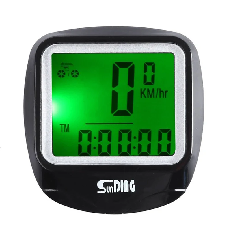 

SunDing SD-568AE Bike Computer Outdoor Multifunction Water Resistant Cycling Odometer Speedometer with LCD Backlight