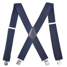 Для мужчин поворотный крюк X-back Suspender Back Braces эластичный сверхпрочный Suspender Одежда Аксессуары для взрослых Твердые регулируемые 4 зажимы #20