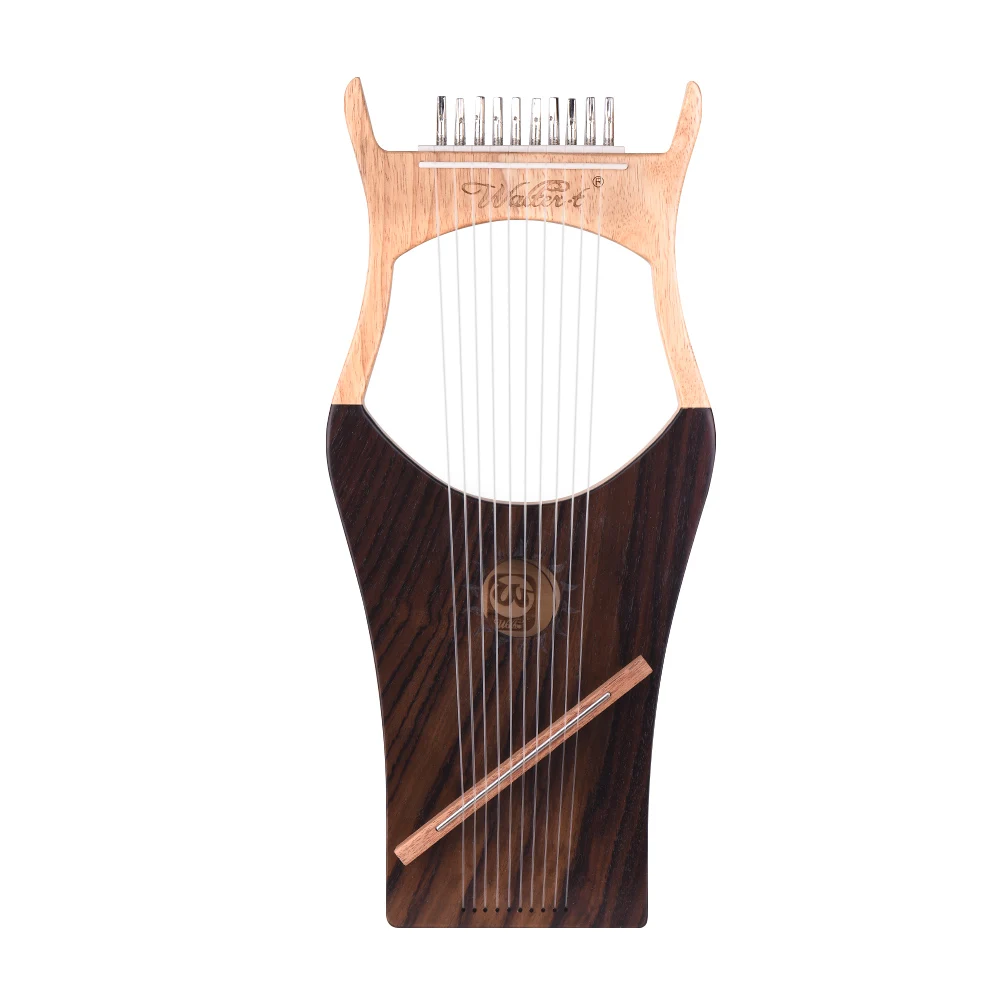 

Walter.t 10-String Wooden Lyre Harp Nylon Strings Spruce Topboard Beech Wood Backboard String Instrument with Carry Bag WH03