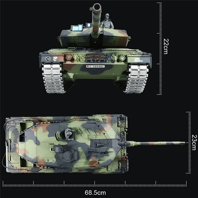 3889-1 1/16 2,4G Радиоуправляемый Танк немецкий Леопард A6 инфракрасная радиоуправляемая модель танка пластиковые треки звездочки холостого хода дорожные колеса радиоуправляемая игрушка