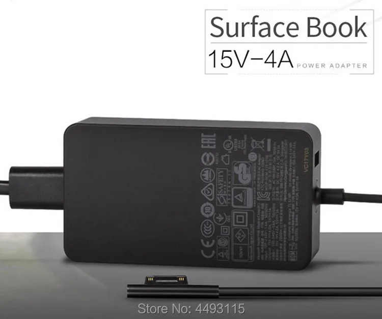 100 шт 65W Surface Book 1 2 Поверхностное зарядное устройство для ноутбука 15V 4A AC адаптер