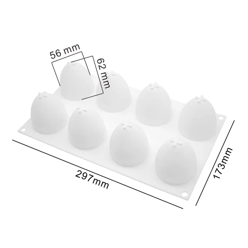 Довольно 8 силиконовые полости Форма для яиц для DIY торт делая принадлежность для изготовления шоколадных форм Фондант выпечки FBE2