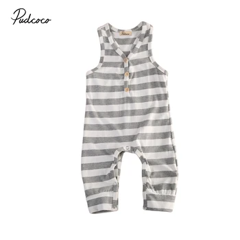 

Infant Baby Boys Stripes Vest Romper Sleeveless Tank Rompers For Newborn Babies
