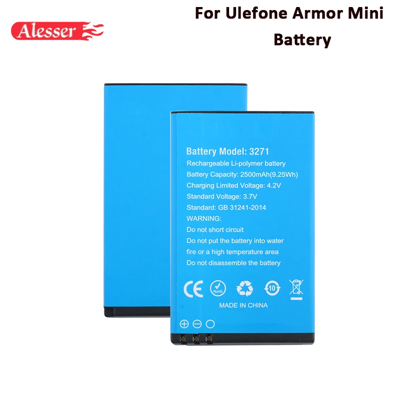 Alesser For Ulefone Armor Mini Battery Bateria 2500mAh 100% New Replacement Accessory Accumulator | Мобильные телефоны и