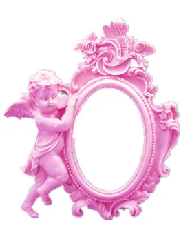 

European cherub Angel photo frame sugar craft mold chocolate baking cake decoration silicone mold