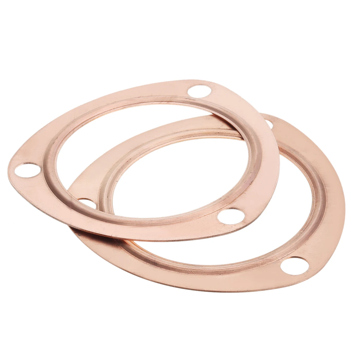 2x Car Copper Header Exhaust Collector Gaskets 3 Inch Reusable For SBC