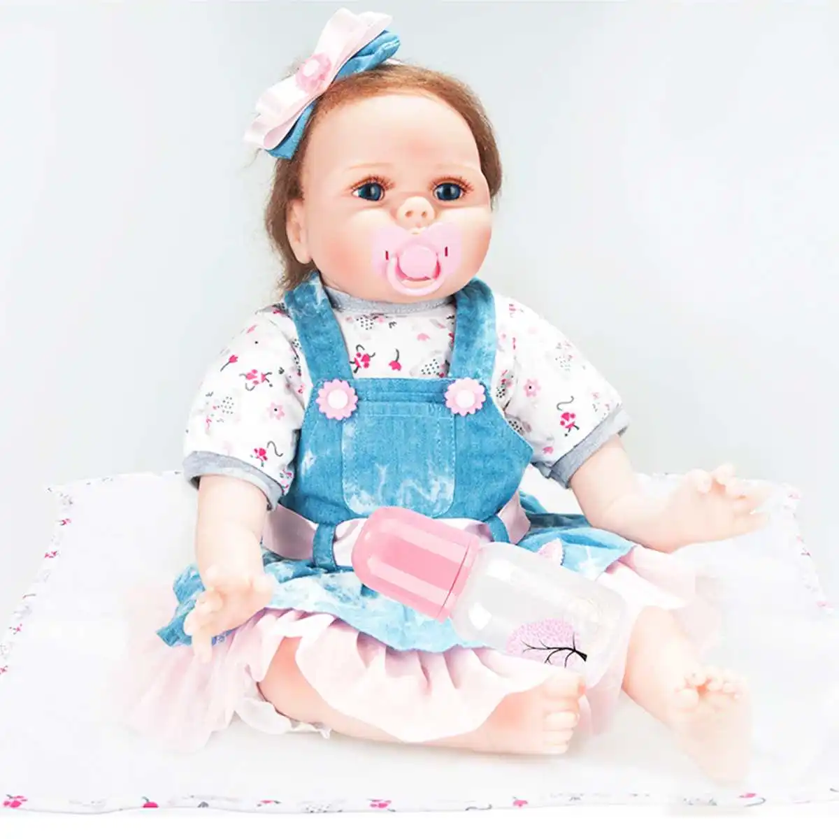 

22'' 55cm Softs Vinyl Silicone Handmade Reborn Baby Dolls Lifelike Newborn Baby Girl Reborn Dolls For Children Christmas Gift