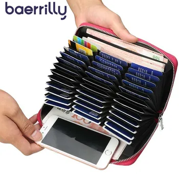 

Women's Long Design Purse Genuine Leather Women Wallets Lady Day Clutch Bags Female Card Holder Money Pocket Phone Pouch Cartera