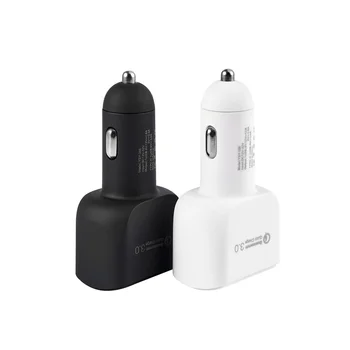 LEORY Car Charger Quick Charge 3.0 Mobile Phone Charger Fast Car Charger for iPhone XS Max for Samsung 2 Port Type C Car Charger