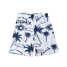 Детский пляжный купальник с принтом для мальчиков и мужчин; пляжные шорты; купальный костюм для родителей и ребенка; плавки