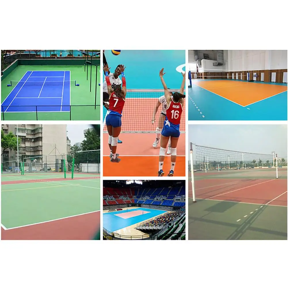 Portable Volleyball Net Four-sided Thickened Canvas Edging PE Durable Standard Volleyball Net for Competition Training Practice