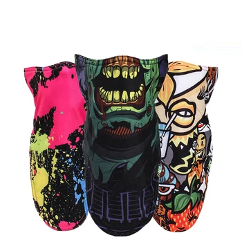 

Winter Outdoor Cycling Ski Thermal Face Mask UV Protection Breathable Fleece Mask Scarf 3D Printed Triangular Snowboard Mask