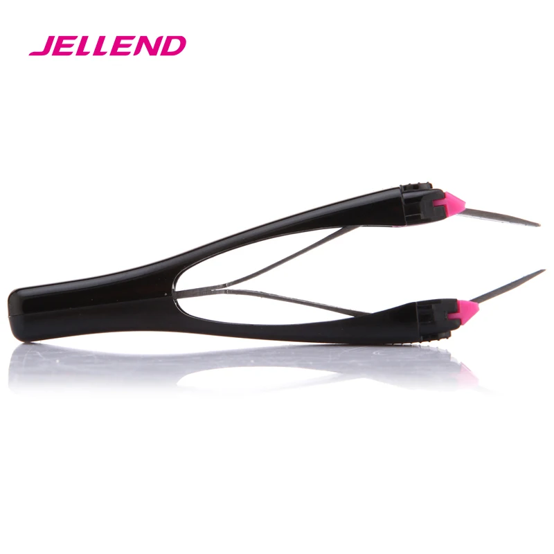 Jellend Automatic Retractable Eyebrow Tweezers Slant Tip Eye Brow Stainless Steel Stretch Tweezer Cosmetic Hair Clip Tools