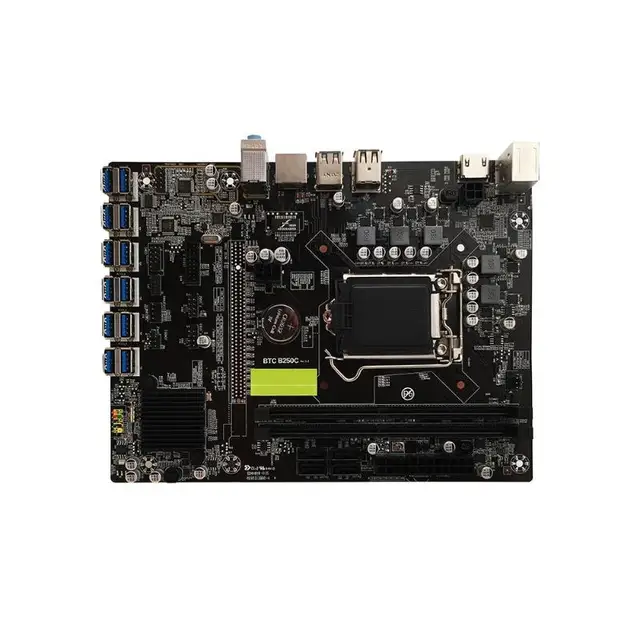Best Price VKTECH B250 BTC Mainboard LGA1151 CPU 2xDDR4 Memory 12xUSB3.0 SATA3 HDMI Desktop Computer Motherboard Support 12 Graphics Cards