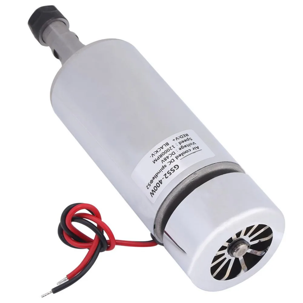 

VBESTLIFE DC48V Engraver Spindle Motor 12000r ER11 400W High Speed Brush Air Cooled Engraving Milling Spindle for Carving Metal