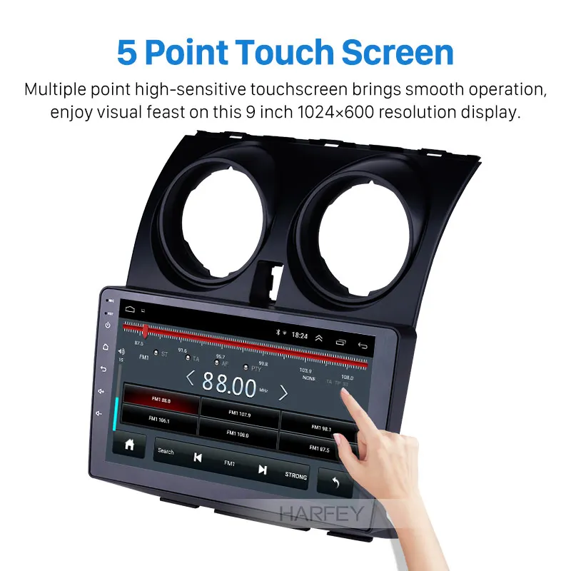 Cheap Harfey Android 8.1 for NISSAN Qashqai 2006-2015 J10 Radio 9" for GPS Navigation Bluetooth USB Carplay DVR 3G WIFI OBD2 DVR 2