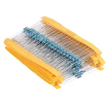 Assortiment de résistances à Film métallique, 600 pièces 1/4W 1% 30 sortes de chaque valeur Kit de résistances à Film métallique outils pour la maison