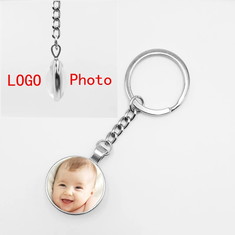 

2019Handmade Personalized Photo Family Double-sided Long Keychain Baby Dad Mother Brothers and Sisters Family Portrait Key Chain