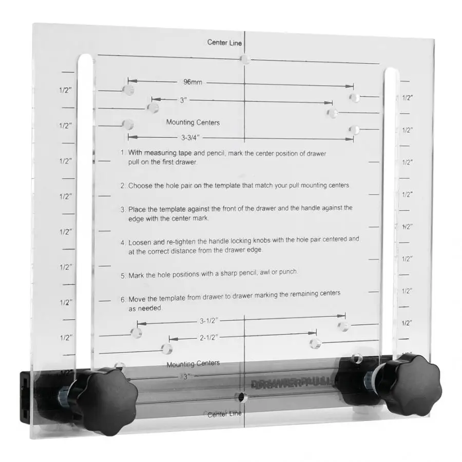 Woodworking Tools Cabinet Hardware Jig Tool Drill Template Guide