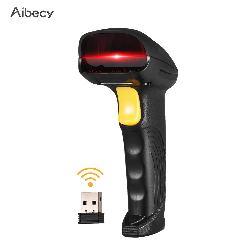 

Aibecy 2-in-1 2.4G Wireless Barcode Scanner & USB Wired Barcode Scanner Automatic Handheld 1D Bar Code Scanner Reader
