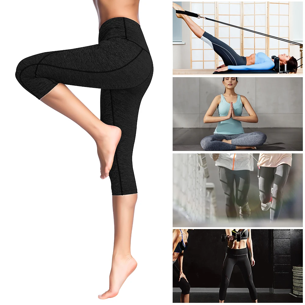 stretch yoga pants with pockets