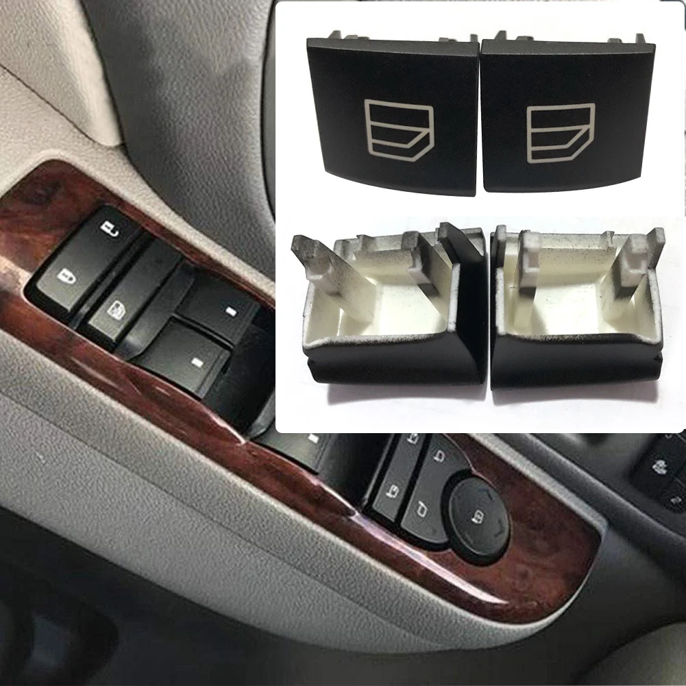 

2Pcs Driver Window Switch Repair Button Cap Cover for Mercedes B Class W245 ML GL R Class Car Accessories