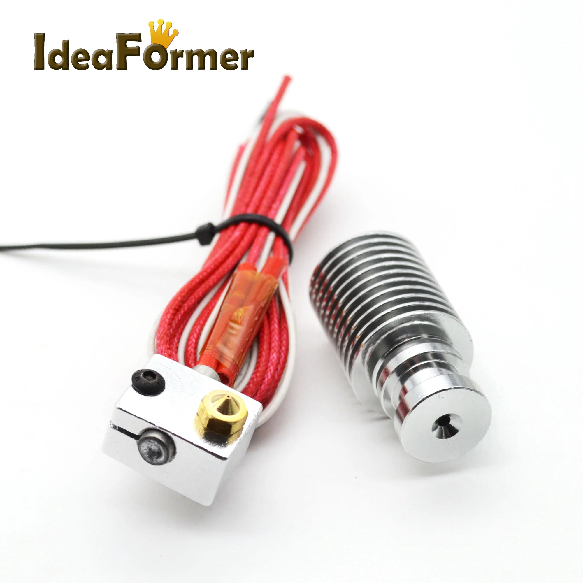 

3D Printer V6 Wade Short-distance J-head Hotend 12/24V (Throat with Teflon tube) With 0.2-1.0mm nozzle for 1.75mm filament.