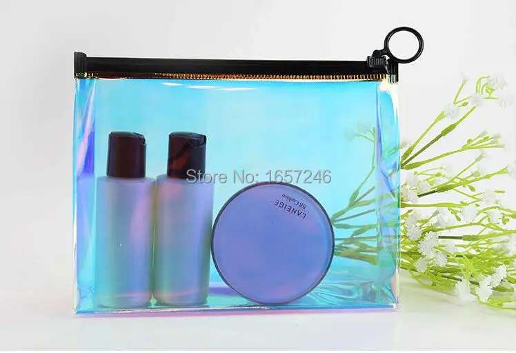 Top Waterproof Bag For Gift Skin Care Kits PVC Cosmetic Bag Transparent