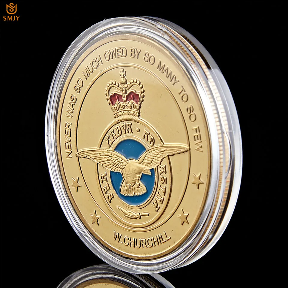 1940-1945 Люксембург ветеранов Королевский военно-воздушные силы, армия Золото вызов памятная монета коллекционные монеты для подарков