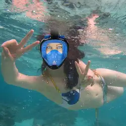 SMACO полное лицо Подводное плавание маска Анти-туман Подводные трубка для ныряния подводное плавание