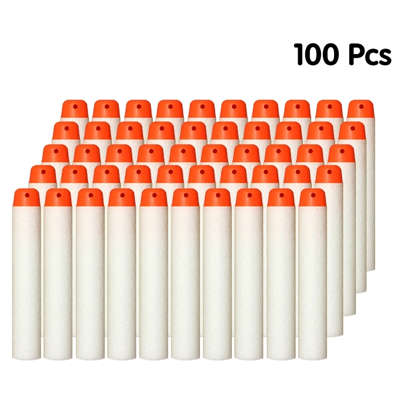 10/50/100PCS Soft Bullets For Nerf Bullets Soft Hollow Hole Head 7.2cm Refill Darts Toy Gun Bullets Blasters Kid Children Gift