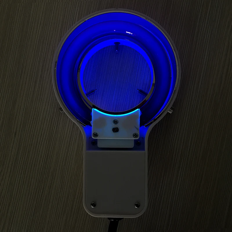 8W UV Fluorescent Ring Light Source Stereo Microscope Purple Color Fluorescent Ring Lamp Lighting Illuminator Inner 60mm 64mm