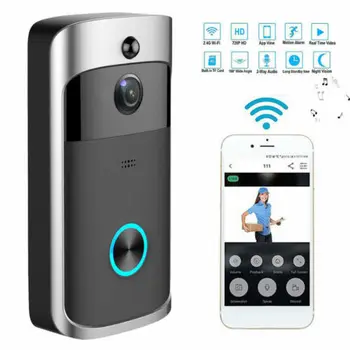 

Smart WiFi Wireless Video Doorbell Two-way Intercom Security Doorbell Video Door Bell Phone Camera Night Vision HD IR-CUT 30A14