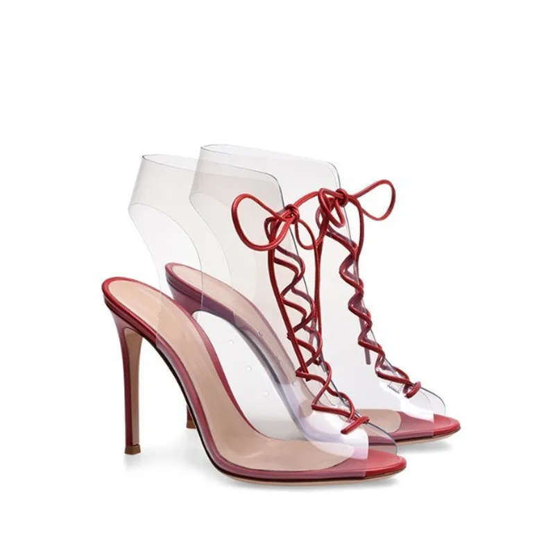 Bombas Altos Tacones Plus Stiletto As Transparente Mujeres Shown 45 Tamaño Shown Sandalias Peep Sexy De Verano Zapatos as Clara Mujer Toe Pvc nq0EwZ5Cx