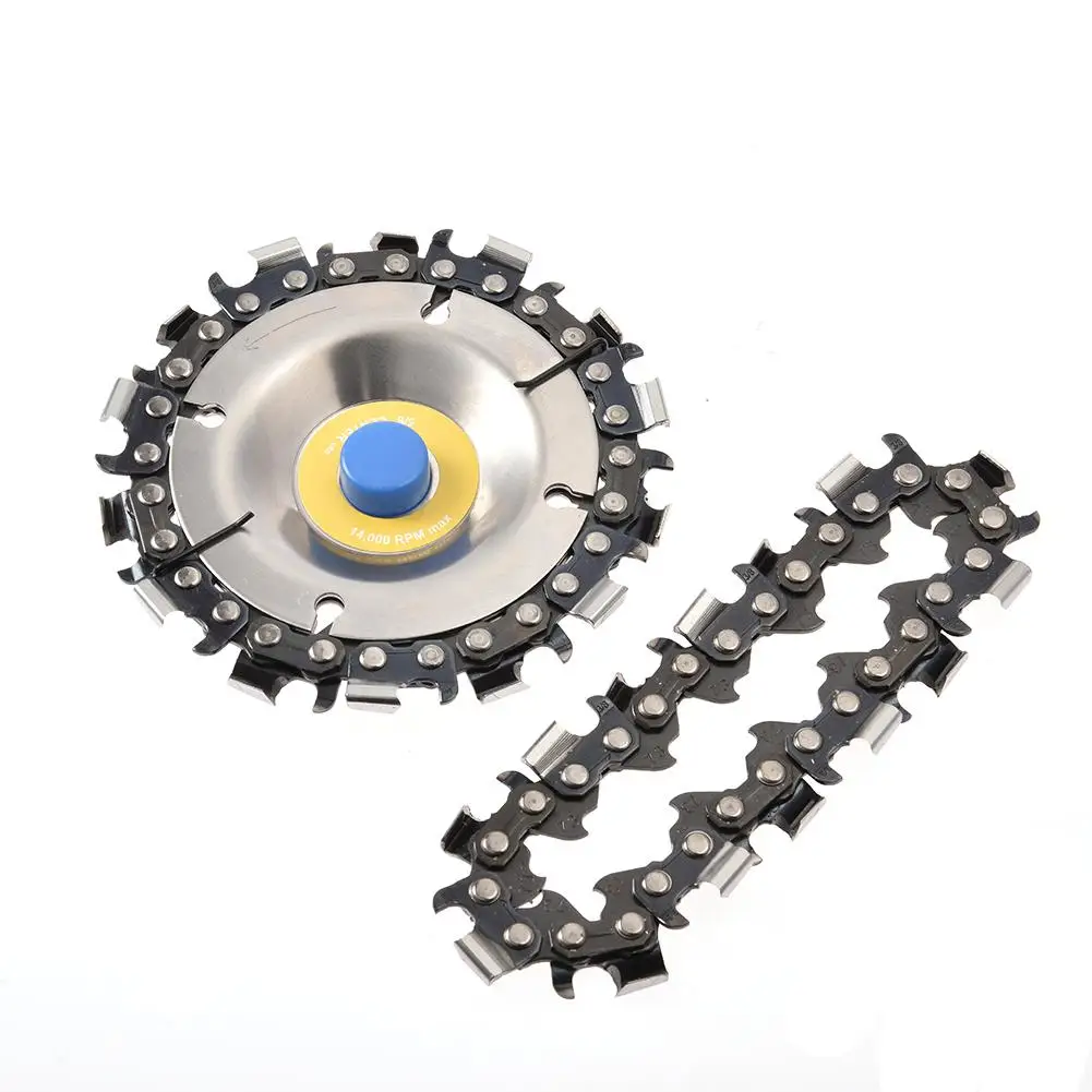 

4-inch 14-tooth Chain Disc Woodworking Slotting Chain Wheel Slotted Sheet and Chain for Angle Grinder