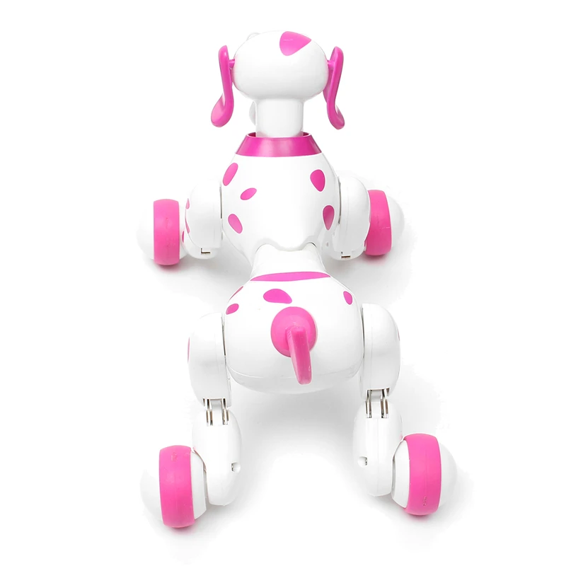 Domibot 2.4G RC Smart Dance Walking Remote Control Robot Dog Electronic Pet RC Robot Pink