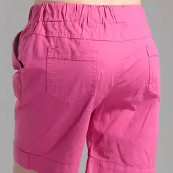 Женская одежда повседневное Свободные Высокая талия шорты для женщин 2019 новые летние кружево до эластичный прямые штаны хлопковые плюс