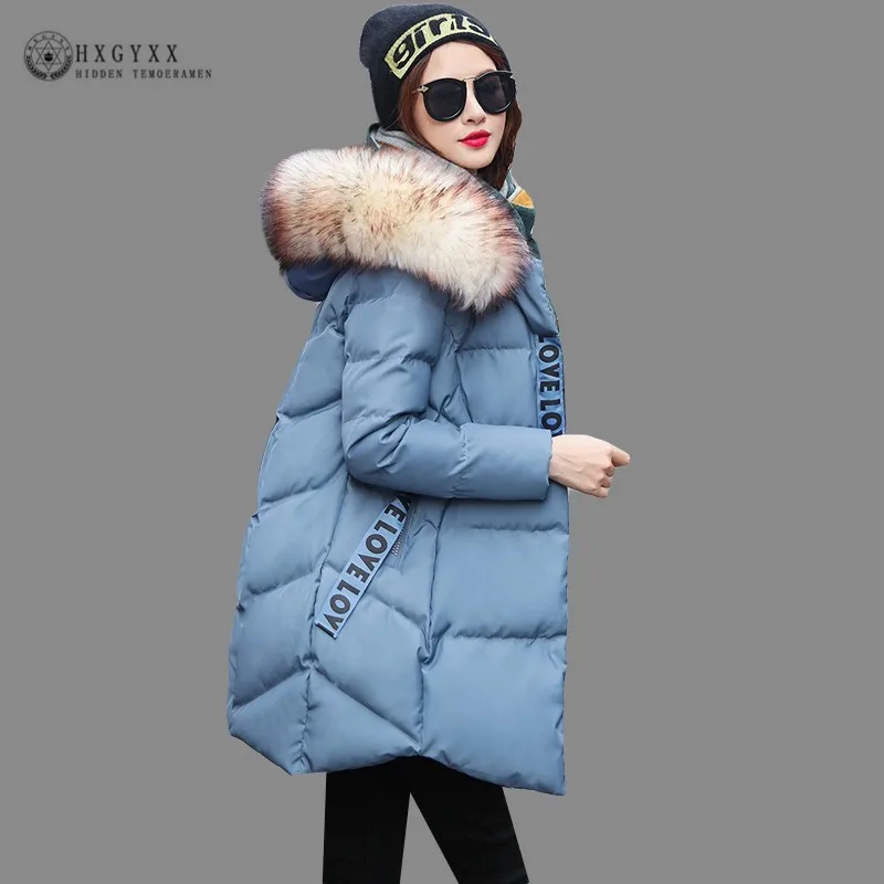 

Fur Hood Down Cotton Jackets Women Winter 2019 Big Size Quilted Coat Long Thick Warm China Clothing Letters Print Parka Okd729
